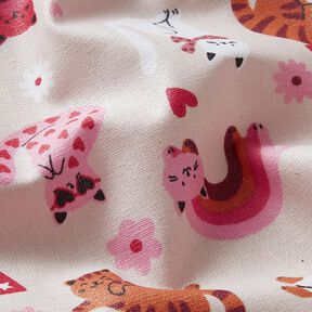 Coton enduit Chatons joueurs – rosé, 