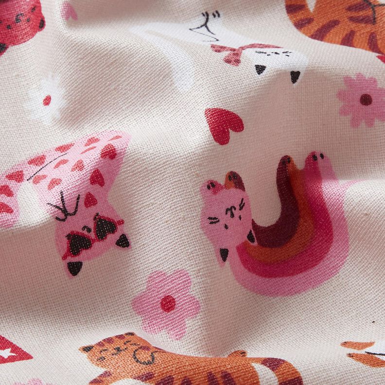 Coton enduit Chatons joueurs – rosé, image number 2