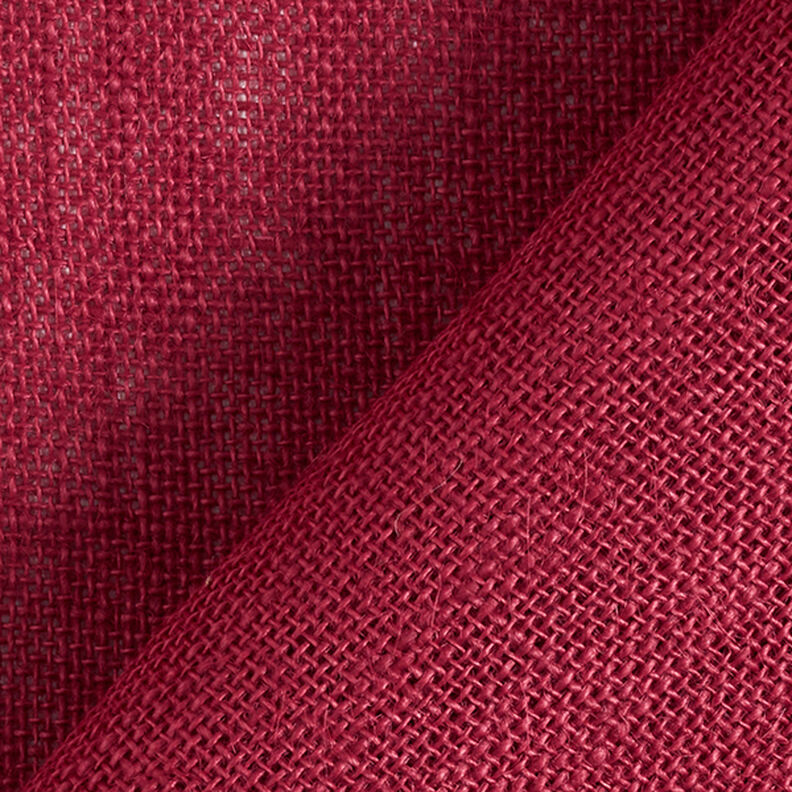 Tissu de décoration Jute Uni 150 cm – rouge foncé,  image number 4