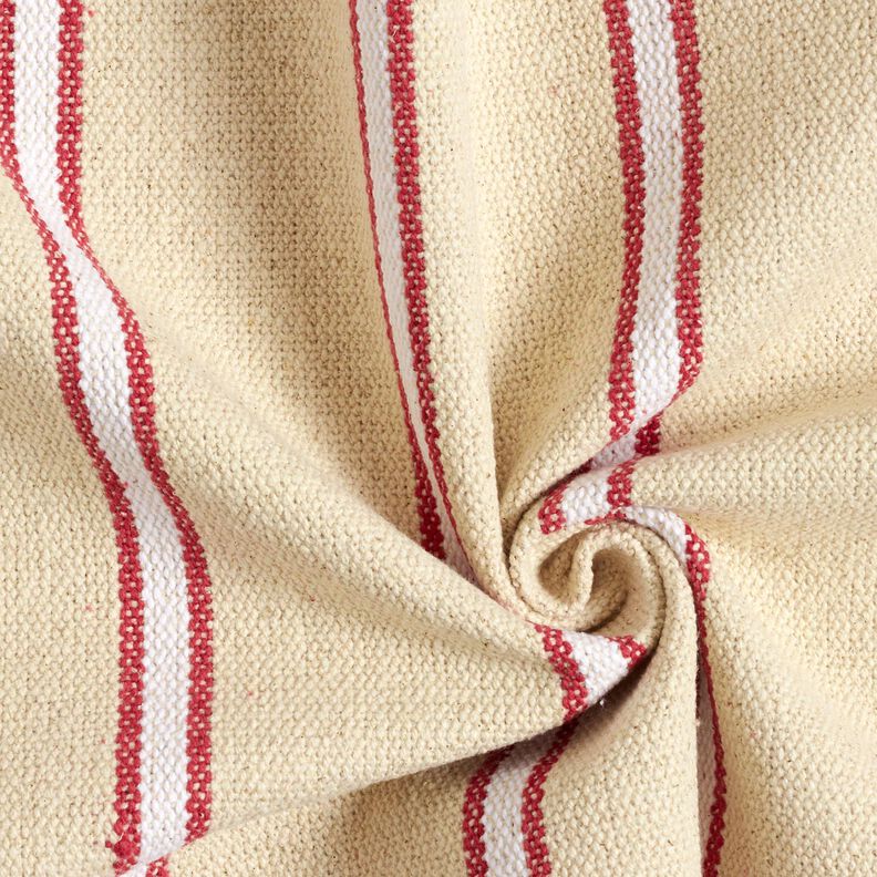 Tissu coton rustique – carmin/nature, image number 3