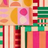 Tissu de décoration Semi-panama Formes modernes – vert genévrier/rouge foncé,  thumbnail number 5