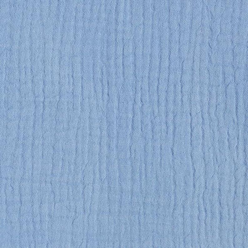 GOTS Tissu triple gaze de coton – bleu acier,  image number 4
