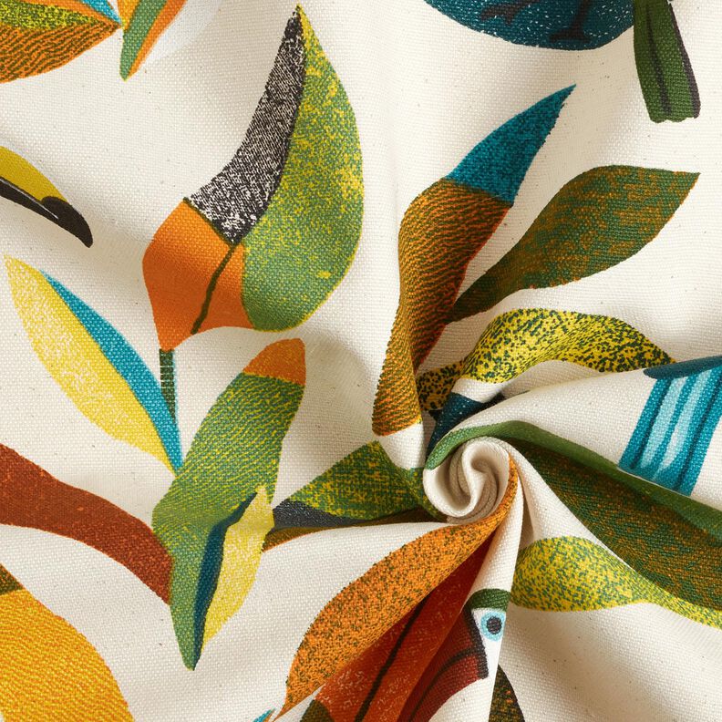 Tissu de décoration Panama Toucan – nature/vert,  image number 3