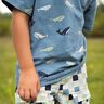 Jersey coton Jolies baleines | Poppy Fabrics – gris bleu/bleu marine,  thumbnail number 7