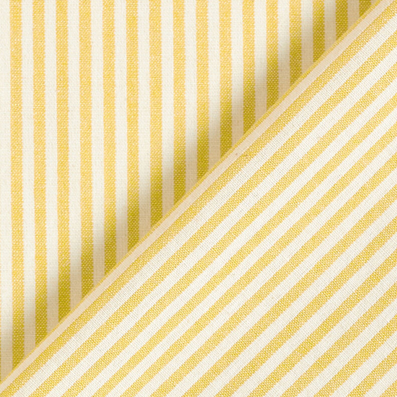 Mélange coton viscose Rayures – jaune curry/écru,  image number 4