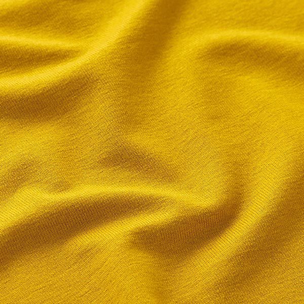 Jersey viscose léger – jaune curry – Échantillon,  image number 2