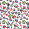 Cretonne Tissu sous licence Mosaïque de motifs Avengers | Marvel – blanc,  thumbnail number 1