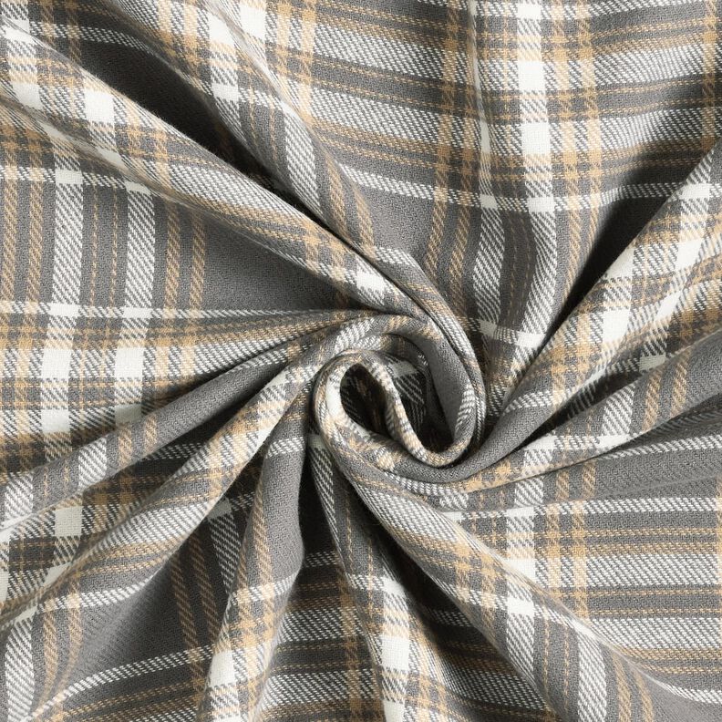 Flanelle coton Carreaux – gris/blanc, image number 3