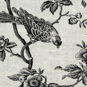 Lin de décoration Oiseaux – noir, 