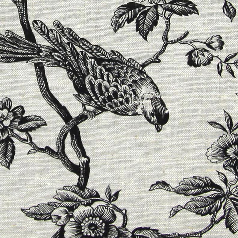 Lin de décoration Oiseaux – noir,  image number 1