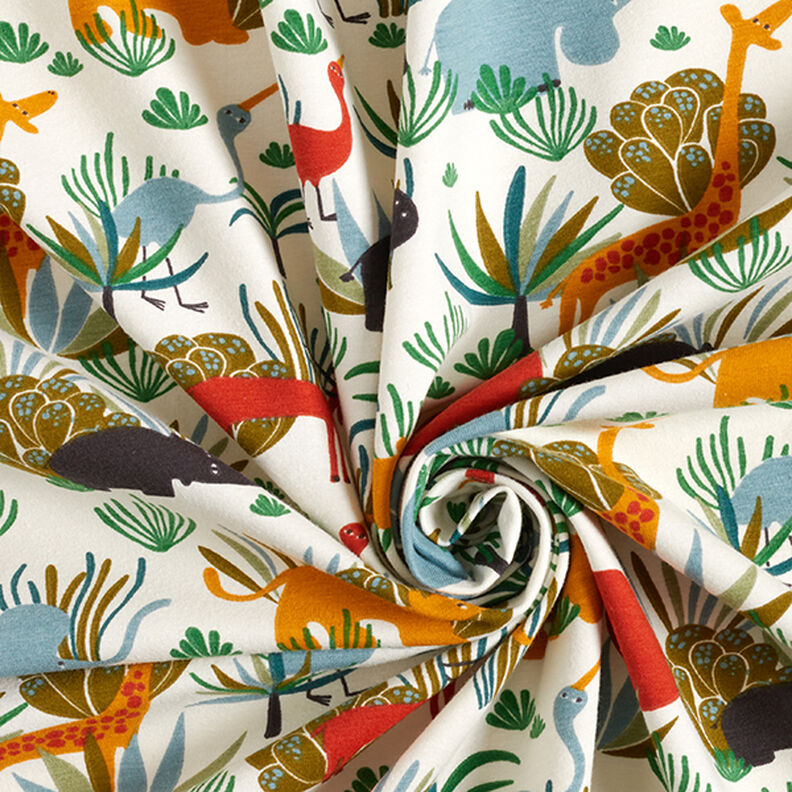 Jersey coton Animaux de la jungle curieux – nature,  image number 3