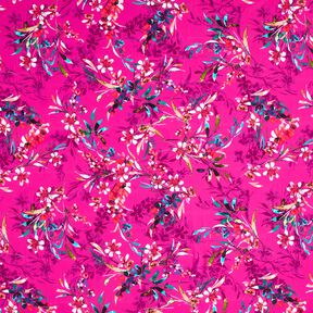 Tissus pour maillot de bain fleurs aquarelles – pourpre/blanc, 