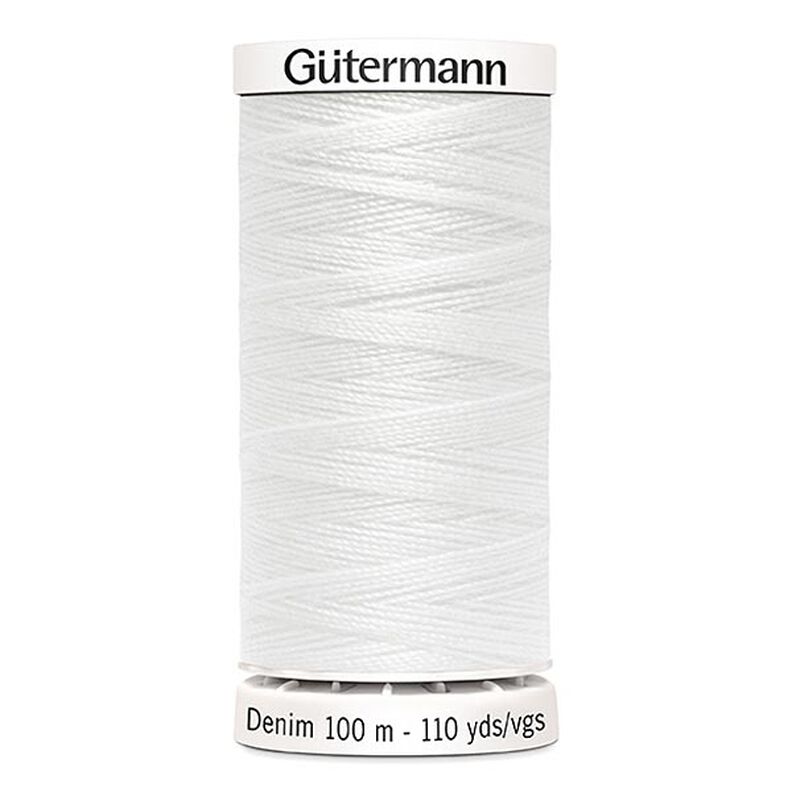 Fil jeans [1016] | 100 m | Gütermann – blanc,  image number 1