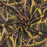 Viscose stretch à grandes fleurs – pin foncé/jaune olive,  thumbnail number 3
