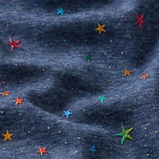 Polaire alpin Étoiles Imprimé feuille – bleu marine, 