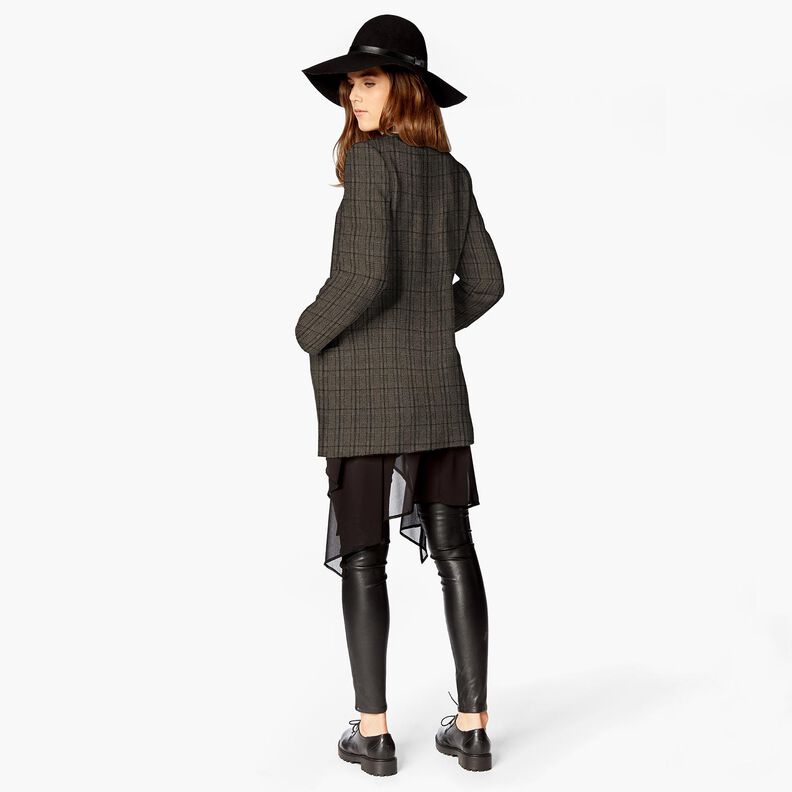 Maille pour manteau stretch Prince de Galles – marron clair/anthracite, image number 6