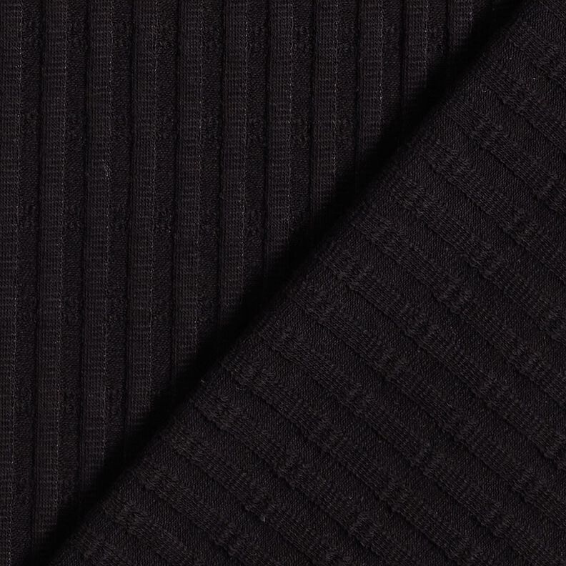 Jersey côtelé Modèle de tricot – noir,  image number 4