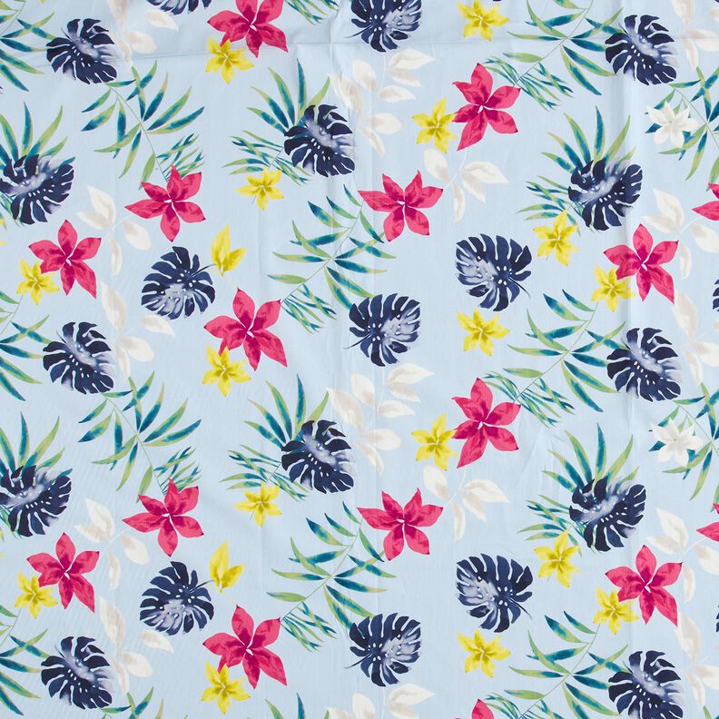 Tissu en coton Fleurs tropicales – bleu clair,  image number 1