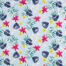 Tissu en coton Fleurs tropicales – bleu clair,  thumbnail number 1