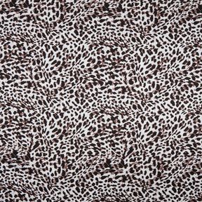 Jersey viscose Petit imprimé léopard – chocolat/argent, 