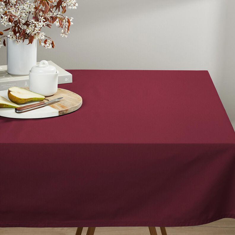 Pur lin lourd Uni – rouge bordeaux, image number 7