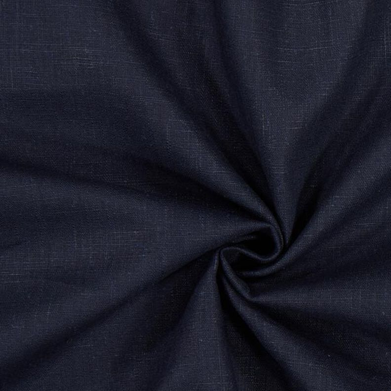 Tissu de lin en ramie mélangée medium – bleu noir,  image number 1