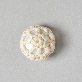 Bouton crocheté [26mm] – écru, 