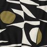 Mélange viscose lin Motif géométrique – noir/olive,  thumbnail number 2