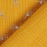 Tissu double gaze de coton Fleurs de pissenlit en paillettes – moutarde/argent,  thumbnail number 4