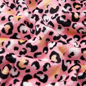 Polaire douillet Motif léopard – rose, 