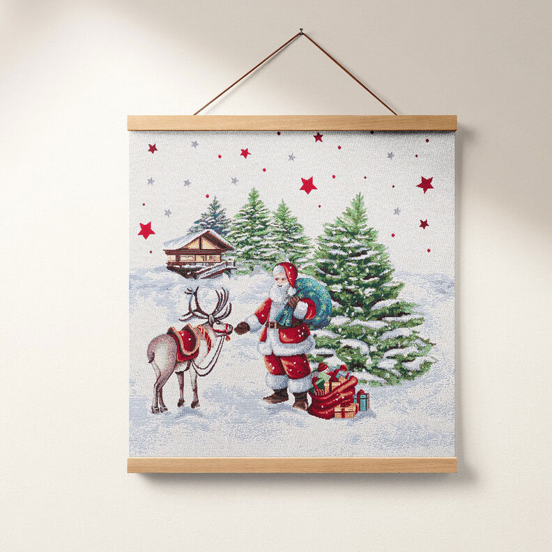 Panel Gobelin Lurex Père Noël – écru, image number 6