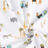 Popeline coton Animaux des steppes en action – blanc,  thumbnail number 3