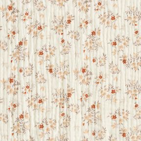 Tissu double gaze de coton Petites fleurs – écru, 
