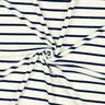 Jersey éponge rayures – ivoire/bleu nuit,  thumbnail number 3