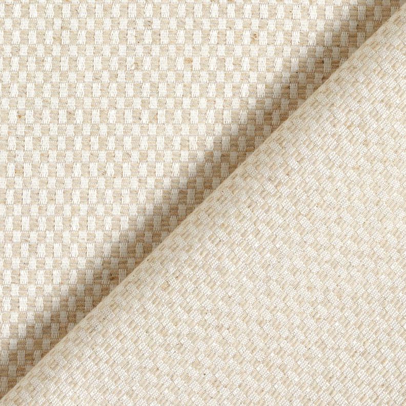 Tissu de d&eacute;coration Jacquard petit motif &agrave; carreaux &ndash; nature,  image number 3