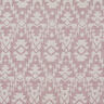 Tissu double gaze de coton Motif aztèque jacquard | by Poppy vieux rose foncé/gris brume,  thumbnail number 4