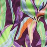 Satin de coton Imprimé numérique de feuilles | Poppy Fabrics – aubergine/vert clair,  thumbnail number 2