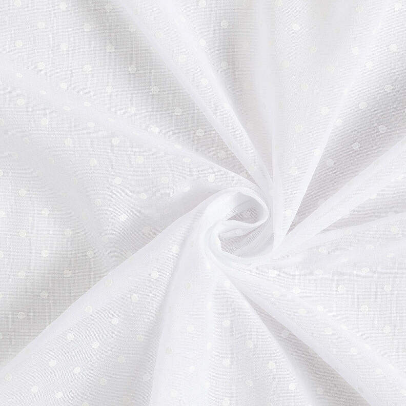 Tissu pour voilages Petits points 300 cm – blanc,  image number 5