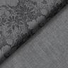 Tissu pour chemise à fleurs – gris/noir,  thumbnail number 4