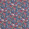 Tissu en coton Cretonne Fleurs mélangées – bleu nuit,  thumbnail number 1