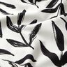 Tissu de décoration Semi-panama Feuilles minimalistes – noir/ivoire,  thumbnail number 2