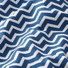 Tissu en coton Cretonne Zigzag – bleu marine/blanc,  thumbnail number 2