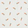 Tissu double gaze de coton petites carottes – écru,  thumbnail number 1