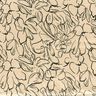 Velours extensible avec esquisses de fleurs – sable/noir,  thumbnail number 1