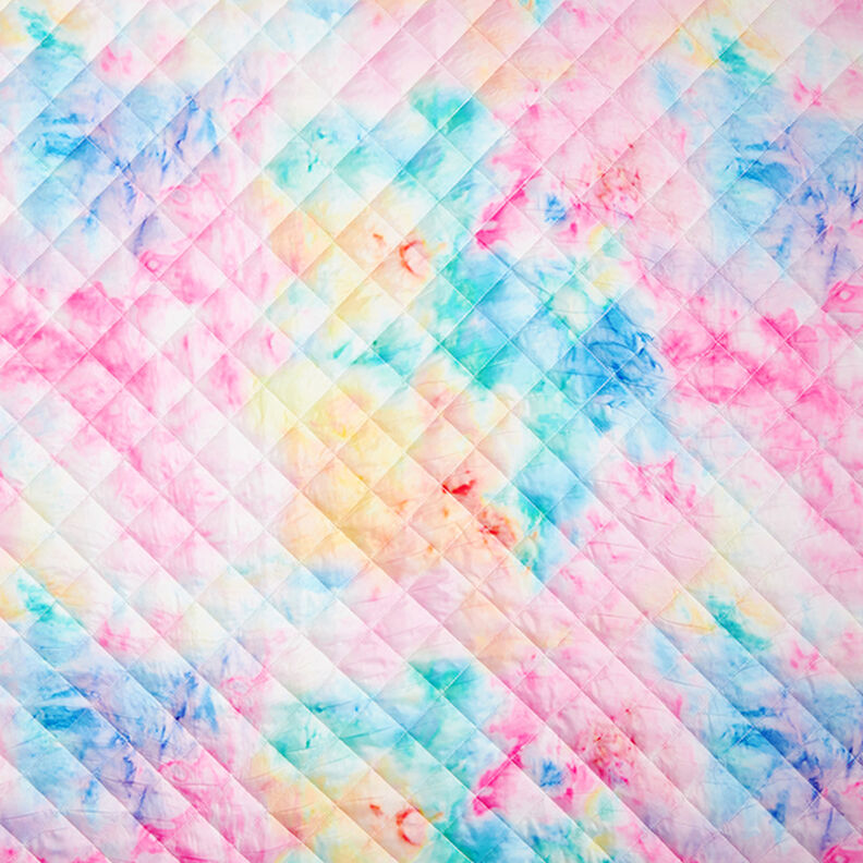 Tissu matelassé Dégradé arc-en-ciel – blanc/mélange de couleurs,  image number 1