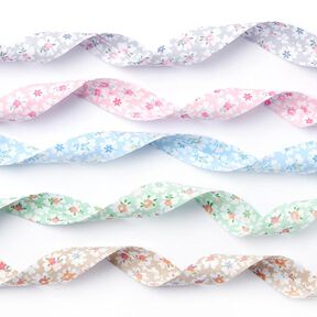 Biais coton Petites fleurs [20 mm] - gris clair, 