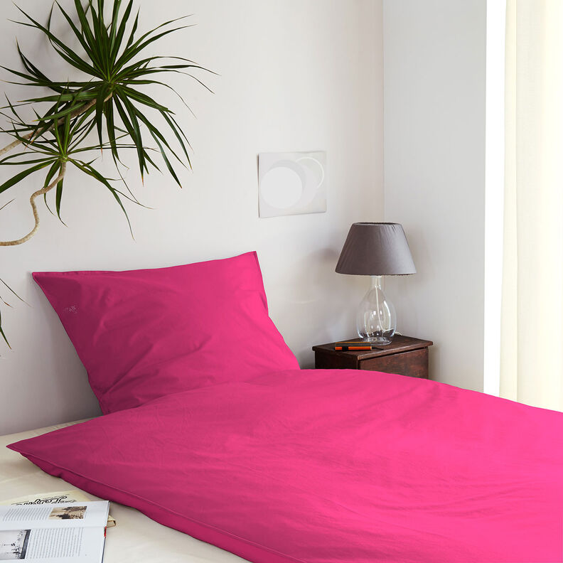 Tissu en coton Cretonne Uni – rose intense,  image number 6