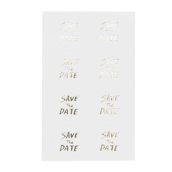 Sticker SAVE THE DATE| RICO DESIGN – blanc/or,  image number 3