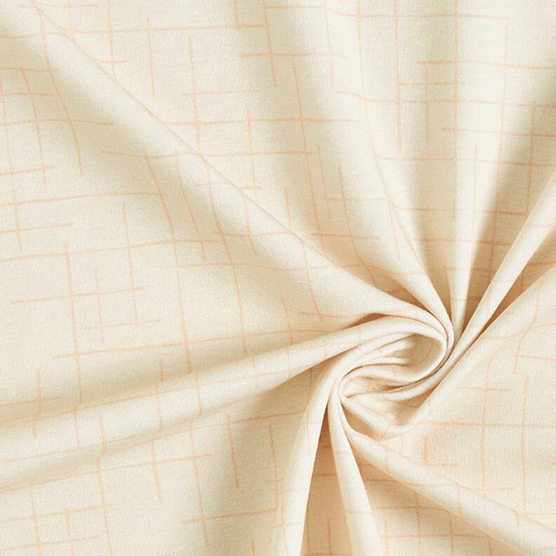 Jersey de coton carreaux interrompus – crème,  image number 3