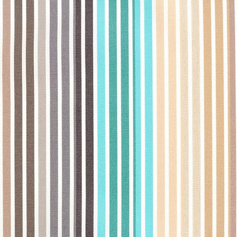 Tissu d’extérieur Canvas Dégradé de rayures – turquoise/gris,  image number 1
